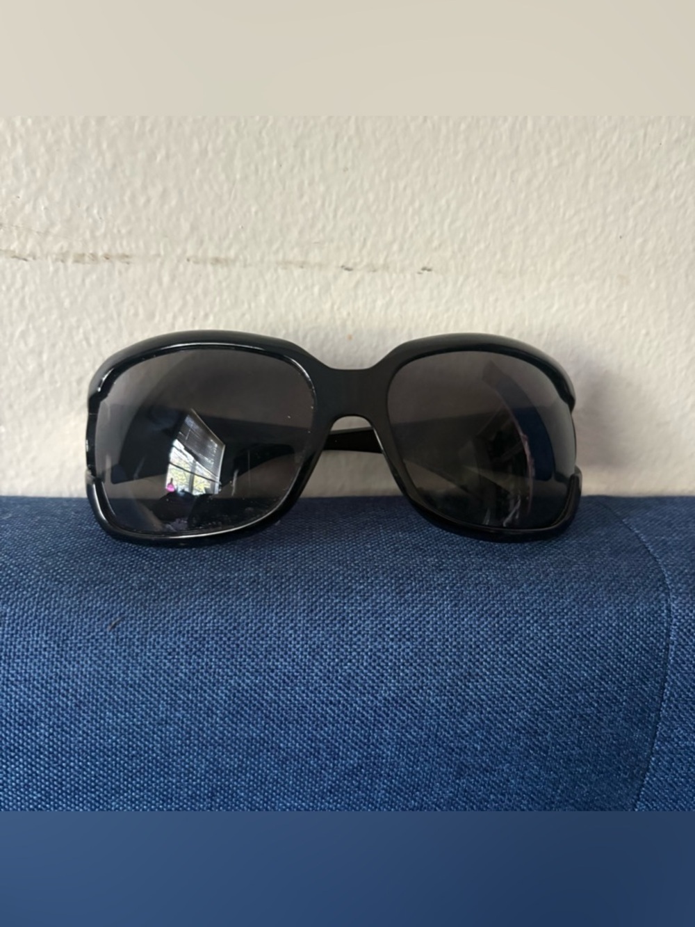 Oversized Black Sunglasses with Dark Lenses